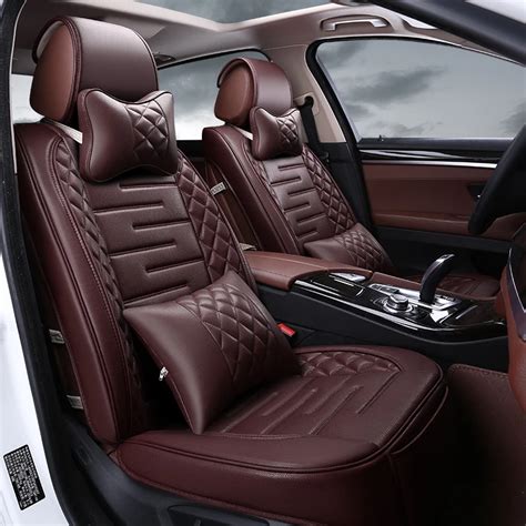 High quality Danny Leather Car Seat Cover universal seat Covers black ...