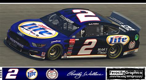 2000 #2 Rusty Wallace Miller Lite 10th Anniversary Ford Winston Cup by ...