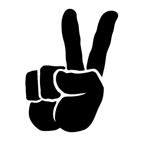 Hand peace sign cartoon vector illustration 554230 Vector Art at Vecteezy