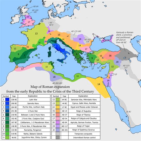 The Rise & Fall Of The Roman Empire: Every Year - Vivid Maps | Roman ...