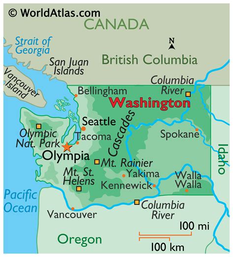 Washington Large Color Map