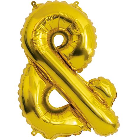 14" Foil Gold "&" Shaped Balloon