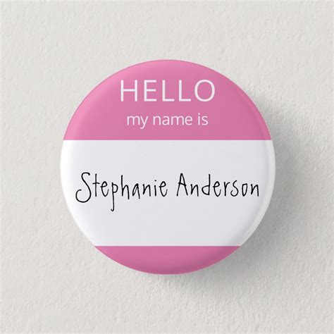 Custom HELLO My Name Is Badge Button | Zazzle