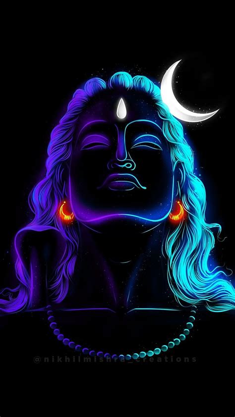 Bholenath Ke, Neon Light, lord, mahadev, god, HD phone wallpaper | Peakpx