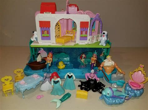 Polly Pocket Disney Little Mermaid Ariel Doll Pop Up Castle Playset ...