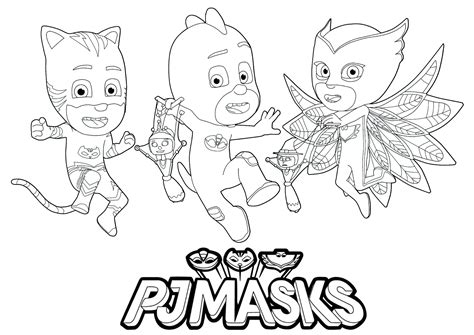 Coloring Page : Pj Masks To Print For Free Kids Coloring Mask ...