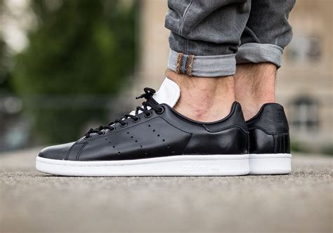 adidas Stan Smith Black White Leather S80018 | SneakerNews.com