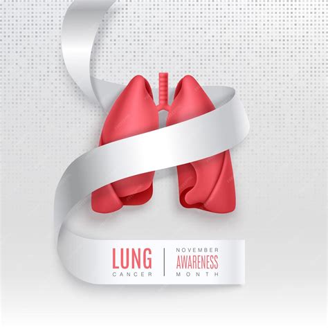 Premium Vector | Lung cancer awareness banner with lungs into ...