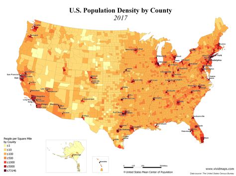 U.S. Population Density (1990 - 2017) - Vivid Maps