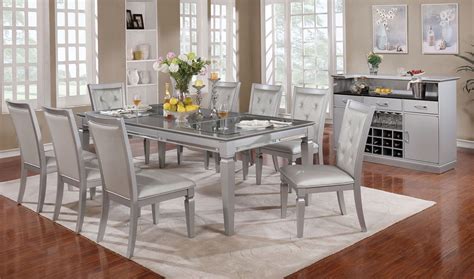 Alena Silver Dining Room Set from Furniture of America | Coleman Furniture