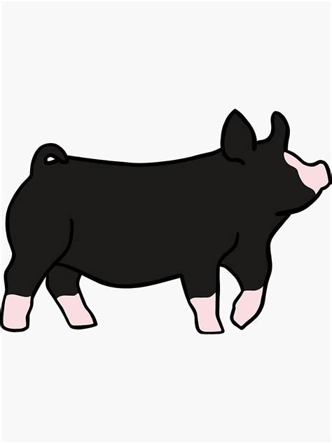 "Berkshire Show Pig " Sticker for Sale by Taylor Jansen | Redbubble