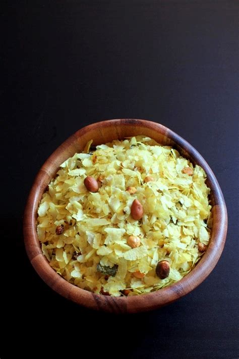 Poha chivda recipe (Thin poha chivda), Roasted poha chivda recipe