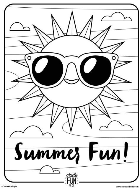 Free Printable Coloring Page: Summer Fun - Crate&Kids Blog