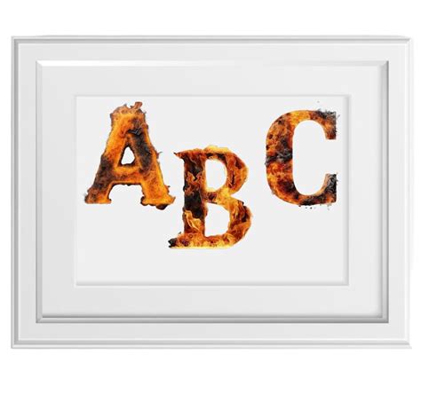 Fire Alphabet Clipart Transparent Background High Quality - Etsy