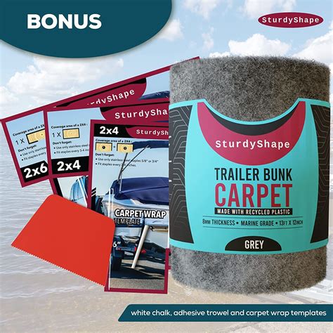 Boat Trailer Bunk Carpet - Premium 23oz Marine Carpet 20 Feet X 20 Inch ...