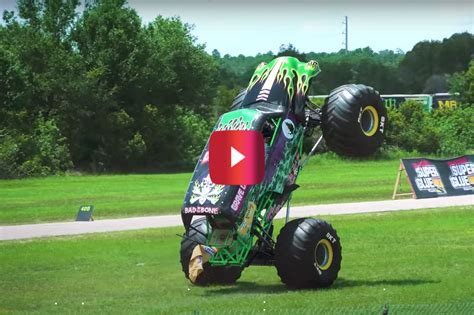 Grave Digger Driver Pulls Off Longest Wheelie in a Monster Jam Truck ...