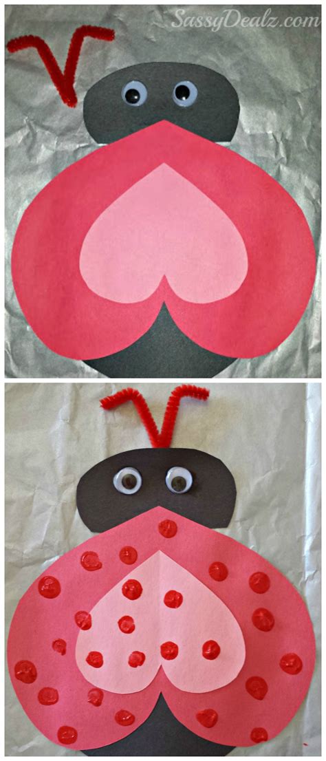 Heart Ladybug Valentines Day Craft For Kids - Crafty Morning ...