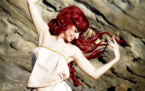 Sail Dress, red, dress, lovely, mermaid, sea, sail, hair, love, beauty ...