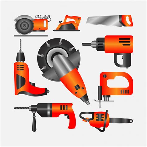 Flat Vector Set of Construction Tools | Frebers