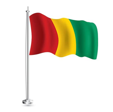 Premium Vector | Guinea flag isolated realistic wave flag of guinea ...