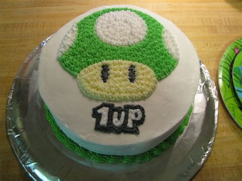 1-UP Mushroom Cake | Mushroom cake, Mario birthday cake, Mario cake