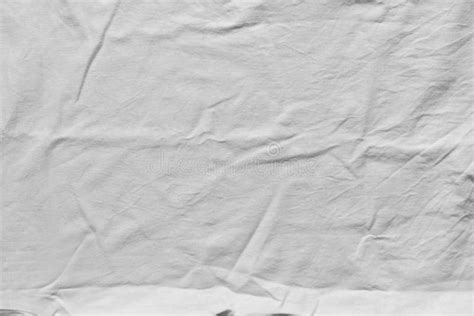 Crumpled White Clean Cotton Texture. Wrinkled Textile Background, Top ...