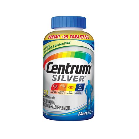 Centrum Silver Men Multivitamin Tablet, Age 50 and Older (275 Count ...