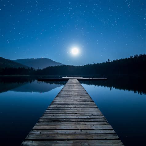 Moonlight Dock Wallpaper, HD Nature 4K Wallpapers, Images and ...