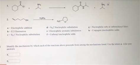 Solved NH 1. & H2SO4 2. OH a Electrophilic addition bE2 | Chegg.com