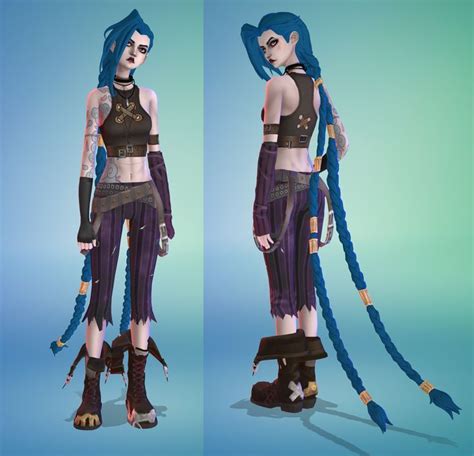 Jinx Arcane Sims 4 in 2022 | Sims 4, Sims 4 clothing, Sims mods