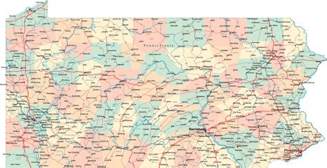 Map Of Pennsylvania | Outravelling Maps Guide