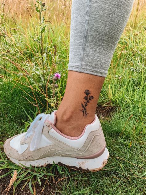 Thistle tattoo | Scottish tattoos, Thistle tattoo, Cute ankle tattoos