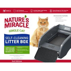 Nature's Miracle High-Sided Cat Litter Box, Easy-Clean Spout, 18.25 x ...