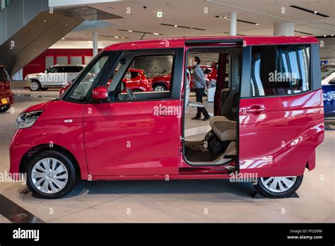 Yokohama, Japan. 10th Feb, 2016. A Nissan Dayz Roox vehicle is seen on ...