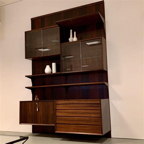 Rosewood Cadovius wall unit with storage for records, cabinets ...