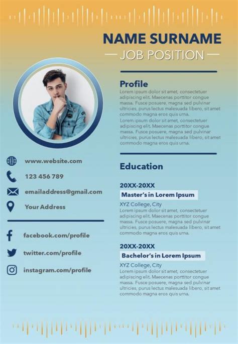 Modern Resume Powerpoint Template To Introduce Yourself | PowerPoint ...