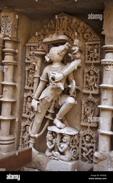 Varaha Sculpture, Inner wall of Rani ki vav, an intricately constructed ...