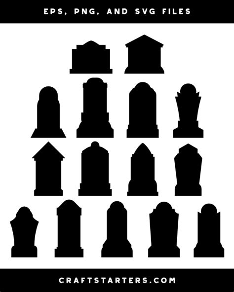 Tombstone Silhouette Clip Art