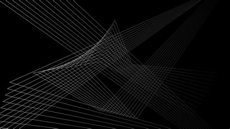 Download 3840x2160 white geometry shapes, lines, dark 4k wallpaper, uhd ...