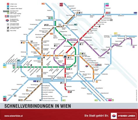 Vienna U-Bahn and S-Bahn map - Ontheworldmap.com