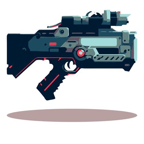 Isolated futuristic weapon design for video game. Vector illustration ...