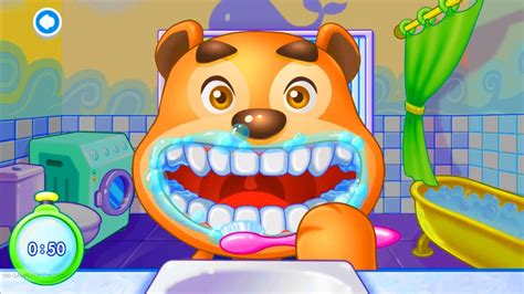 Kids Learn Teeth Brushing with Happy Teeth Game App for Children - YouTube