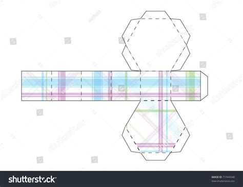 Hexagon Box Template 6 Stock Vector Illustration 71944948 : Shutterstock