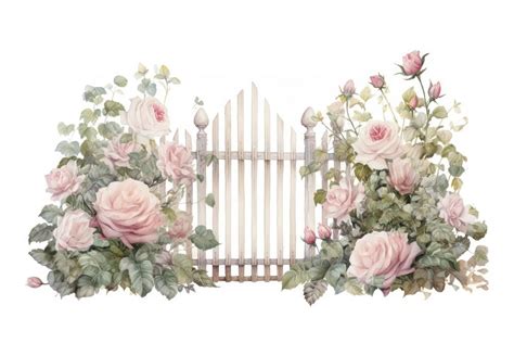 Fence rose flower plant. AI | Free Photo Illustration - rawpixel