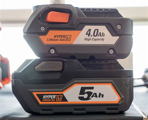 Ridgid 18V 5.0Ah and 6.0Ah Batteries are Built with 18650 Li-ion Cells