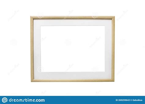 Simple Light Brown Passe-partout Frame Isolated on White Background ...