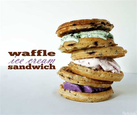 Waffle Ice Cream Sandwiches - Pass The Sushi