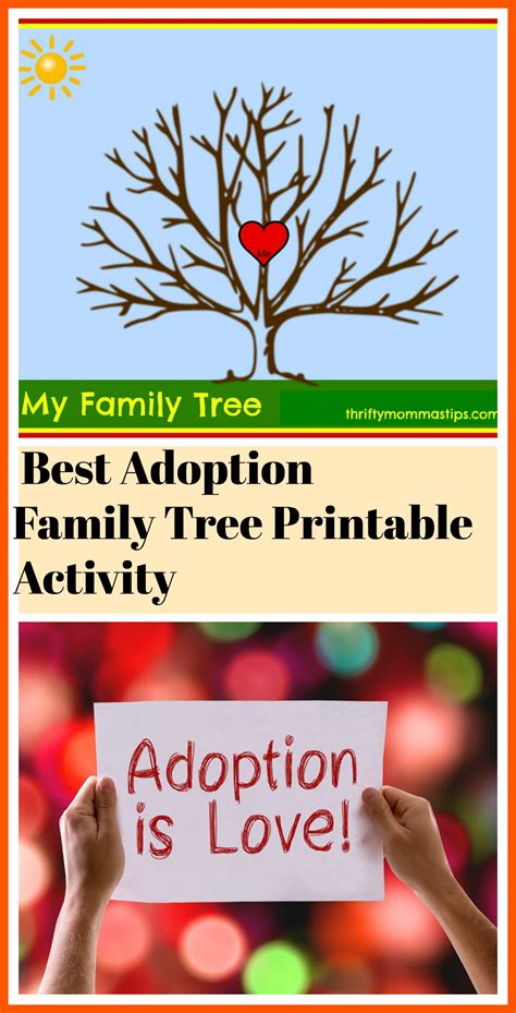 Adoption and Family Tree Free Printable - Thrifty Mommas Tips