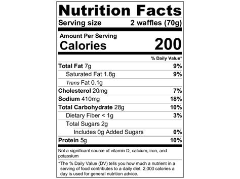 32 Eggo Waffle Nutrition Label - Label Design Ideas 2020