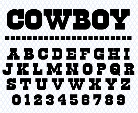 Cowboy Font Ttf Svg Files Cowboy Font Svg Western Font Wild - Etsy ...